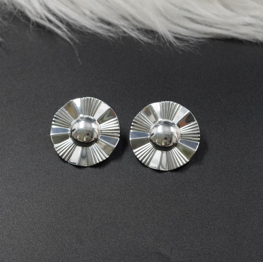 Miniatura 2 de ARETE RODIO CIRCULAR TIPO FLOR PLATEADO